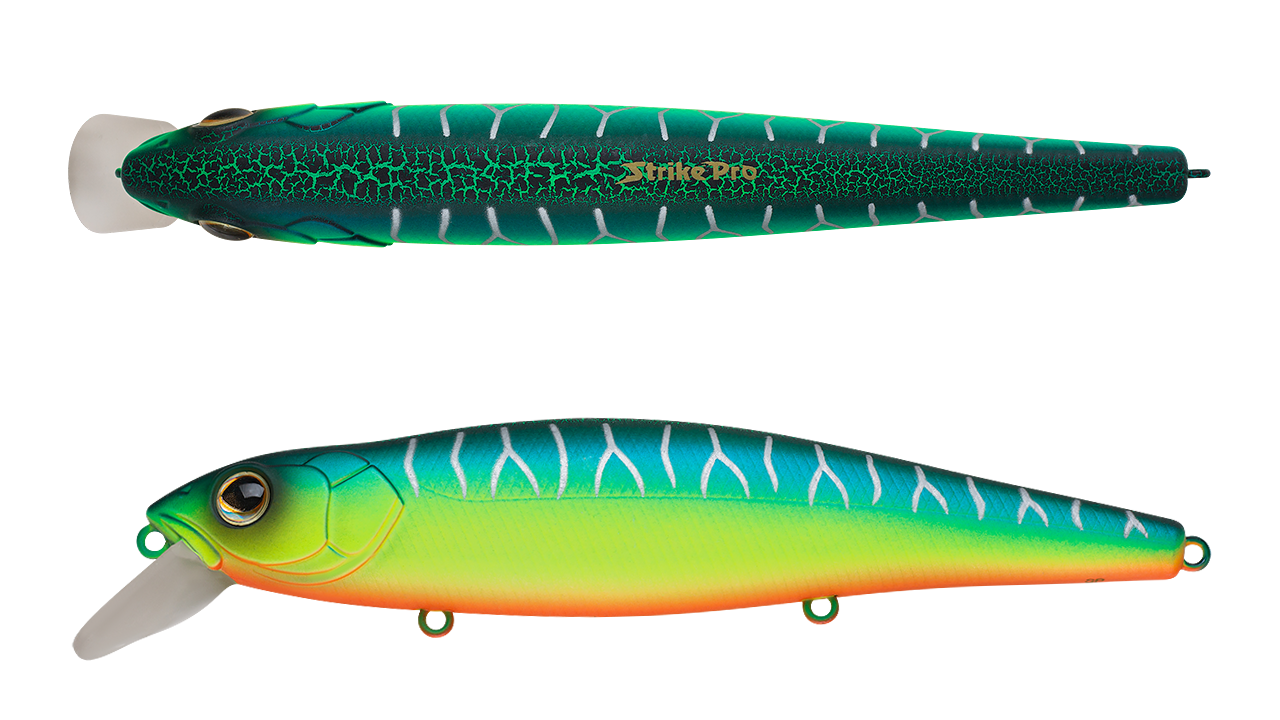 

Воблер Минноу Strike Pro Jer-O Minnow 130, 130 мм, 27,8 гр, Загл. 1,5м.-2,5м., Нейтральный, цвет: A223S-RP Pearl Mat Tiger, (EG-039SP#A223S-RP) (98384)