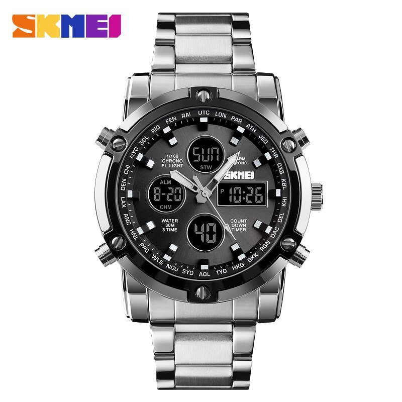 

Часы Skmei 1389 Silver-Black-Black