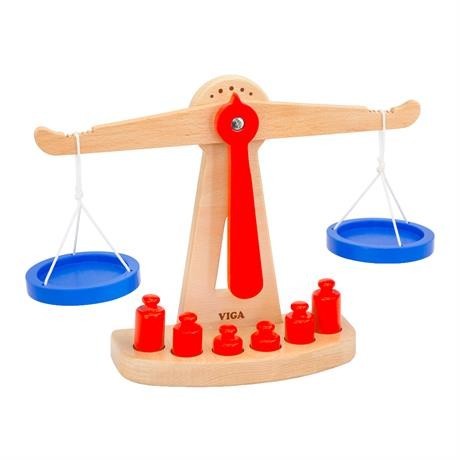 

Деревянные обучающие весы Viga Toys с гирями
