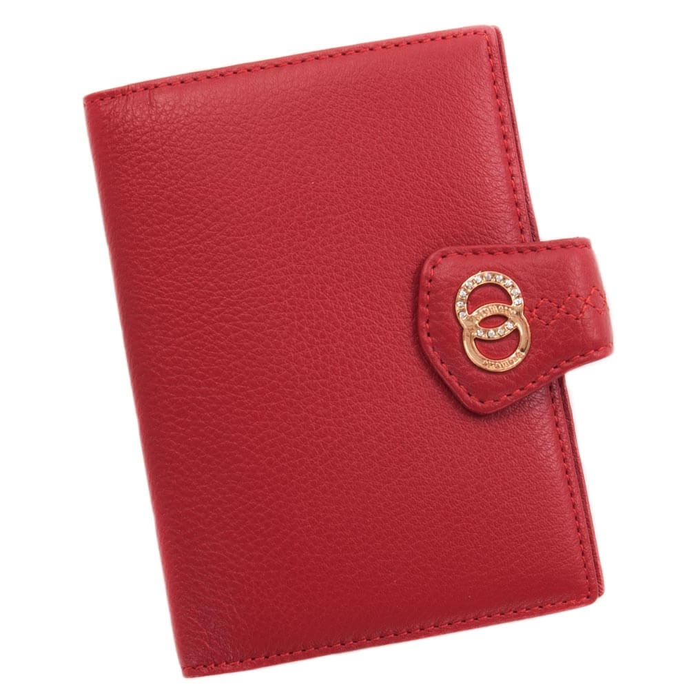 

Обложка для автодокументов женская кожаная Eremette красная (49105 red)