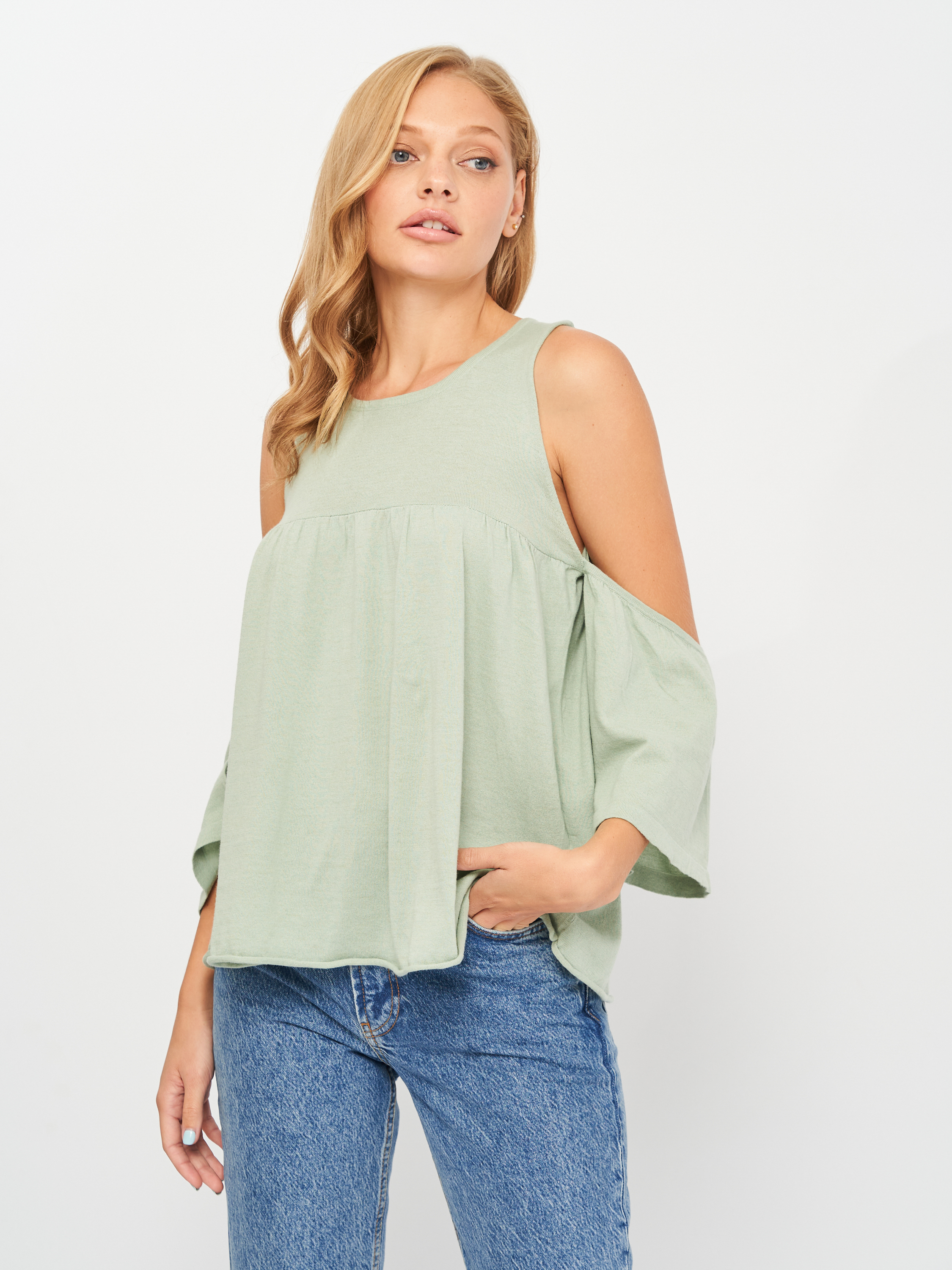 

Блуза Zara 9598/017/526  Мятная, Блуза Zara 9598/017/526 S Мятная