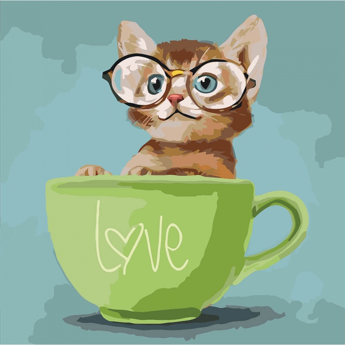 

Набір для розпису по номерах. Тварини, птахи "Lovely kitten" 40*40см