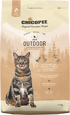 

Сухой корм для котов Chicopee CNL Cat Adult Outdoor с мясом домашней птицы 1.5 кг