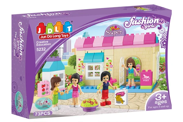 

Конструктор JDLT Fashion Girls Магазин 73 детали, 4 фигурки