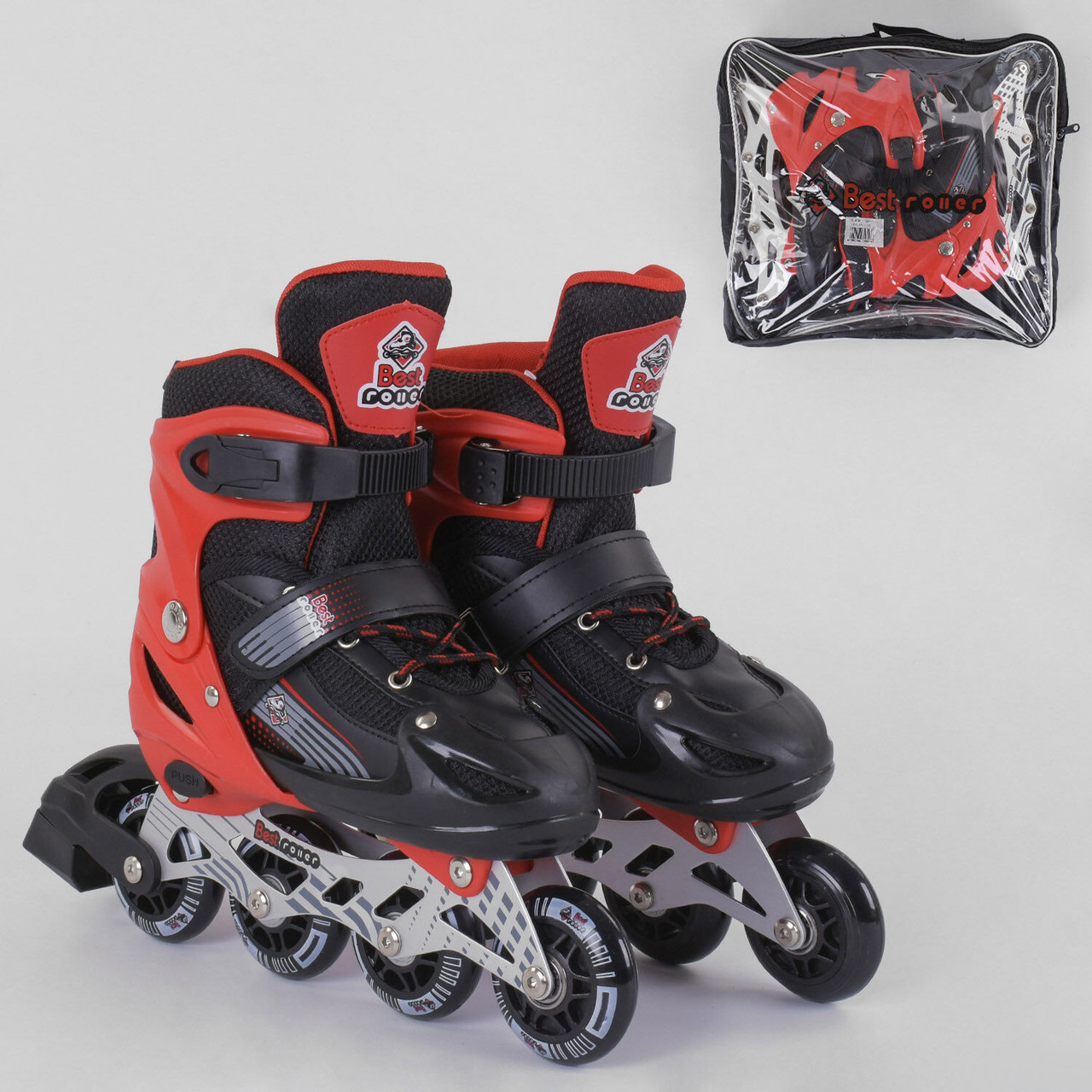 

Ролики BEST ROLLER 70047-M 34-37 красный