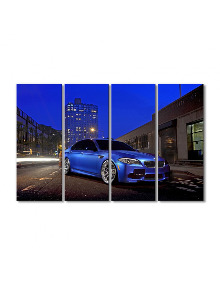 

Модульная картина Artel «БМВ M5 авто синий» 4 модуля 80x120 см