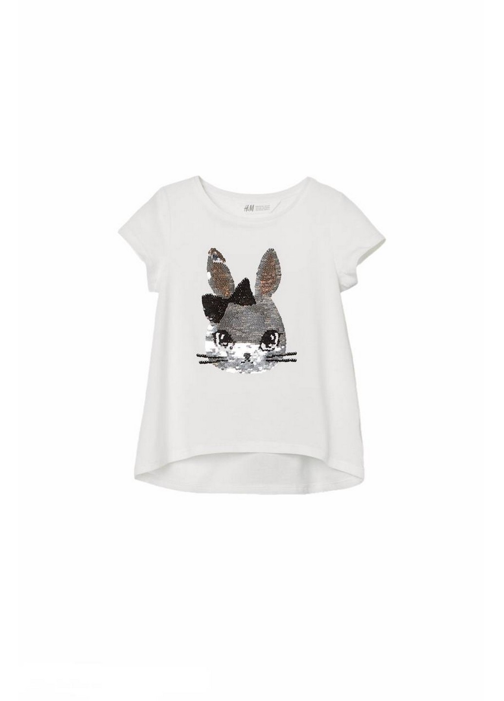 

Футболка H&M 104 Белый 0690949_зайч.пайет