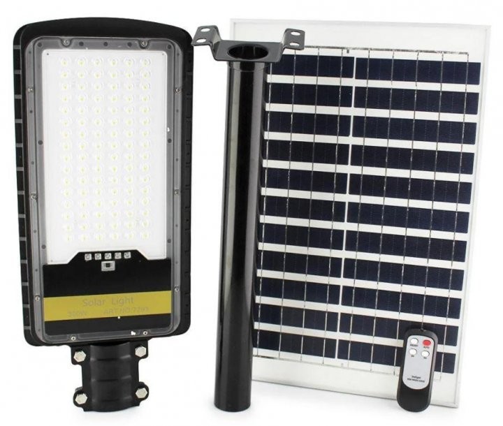 

Мощный уличный фонарь на столб solar street jd 298 300w + пульт
