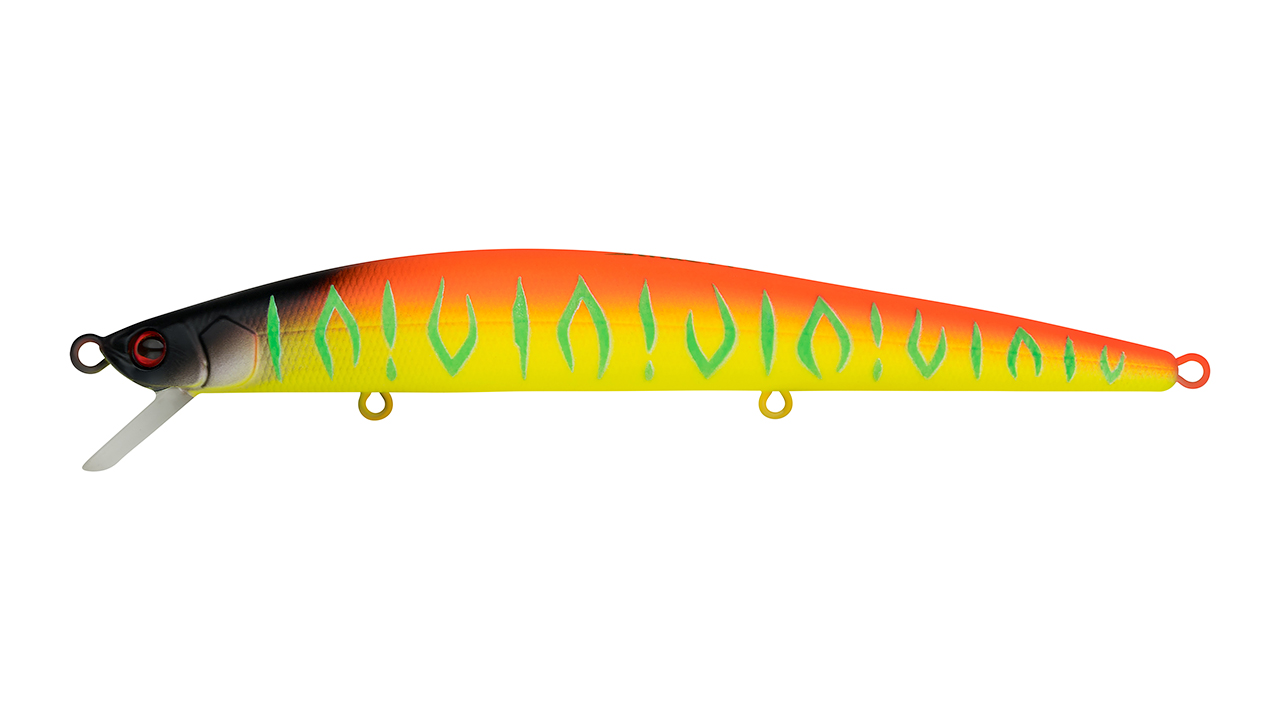 

Воблер Минноу Strike Pro Slingshot Minnow 120F, 120 мм, 12,6 гр, Загл. 0,5м.-1,5м., Плавающий, цвет: A242S Sunrise Mat Tiger, (EG-145F#A242S) (128475)