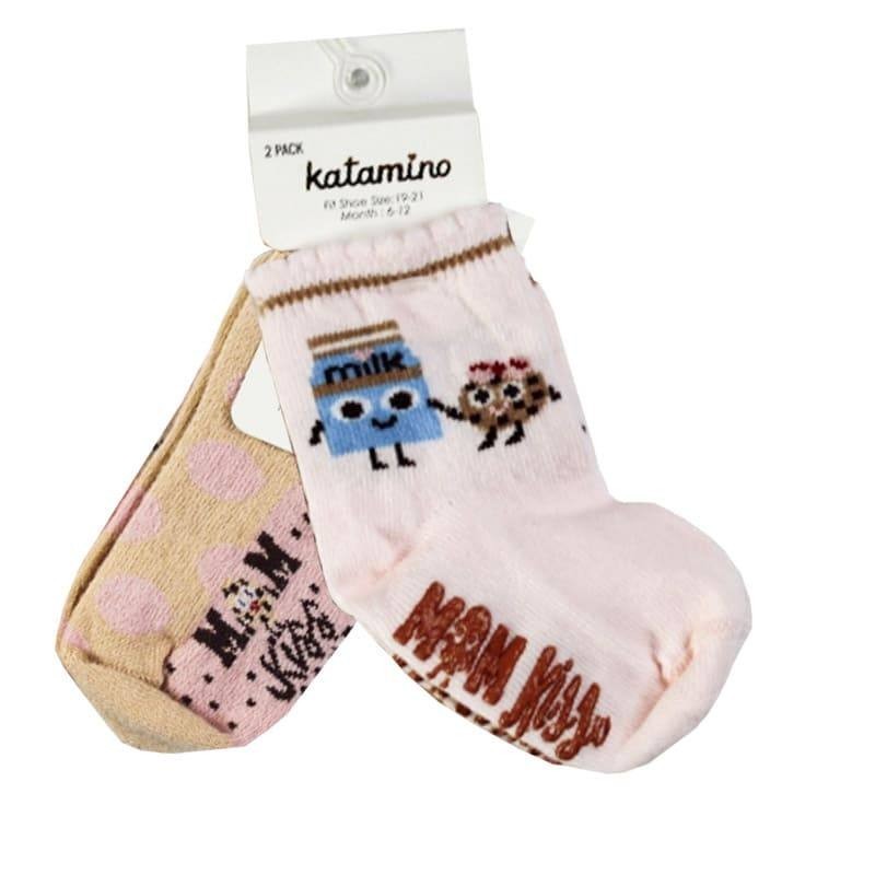 

Набор носочков 2 пары Katamino K44046 Розовый/Бежевый 6-12 мес/ 12