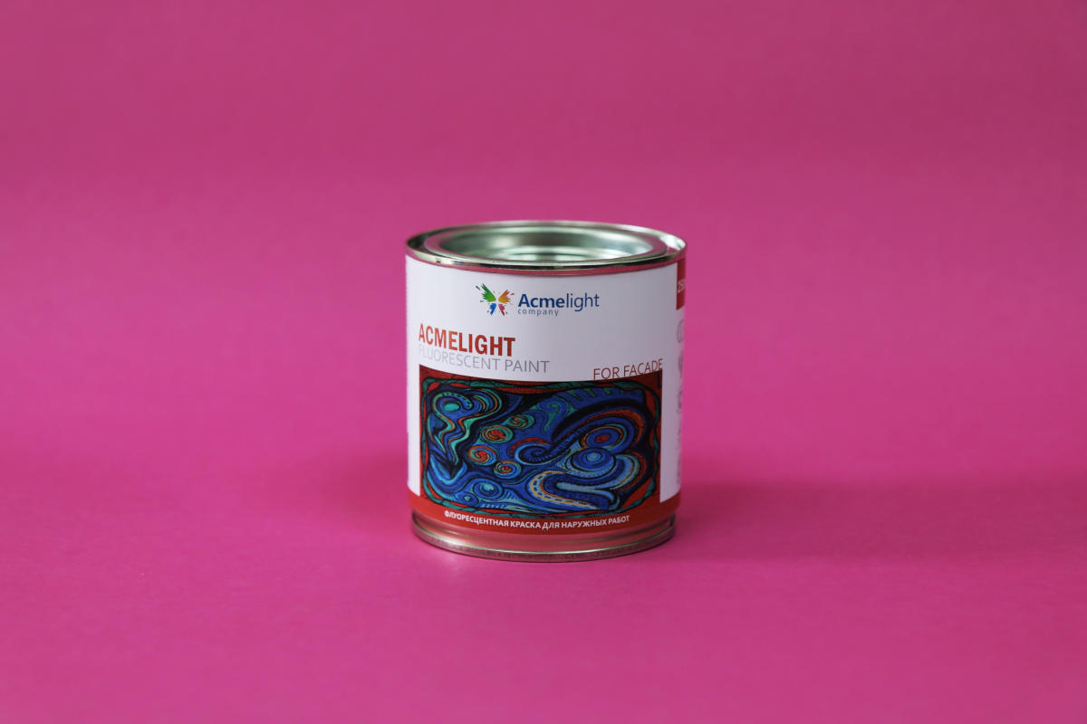 

Флуоресцентная фасадная краска AcmeLight Fluorescent paint for Façade розовая 0,25 л