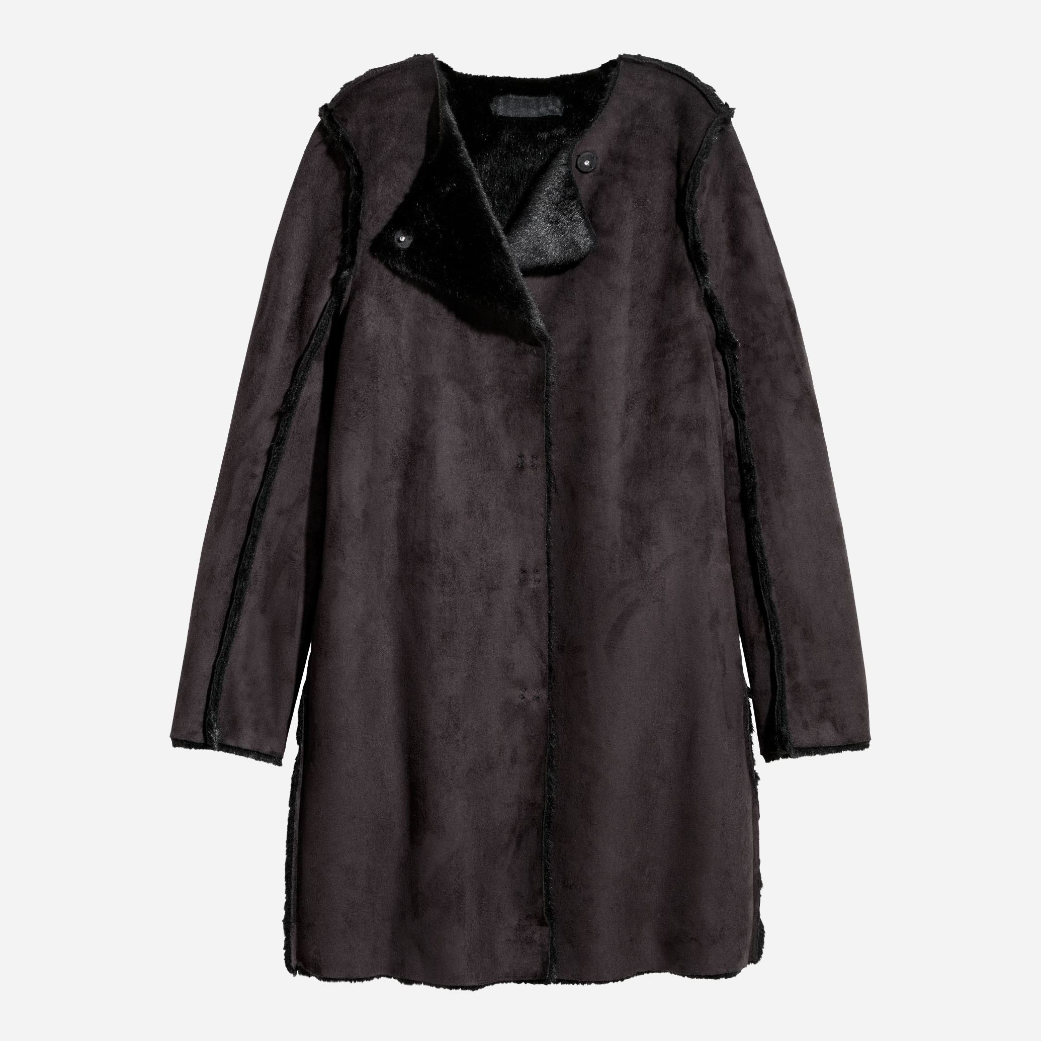 

Дубленка H&M 501-588526  Черная, Дубленка H&M 501-588526 40 Черная