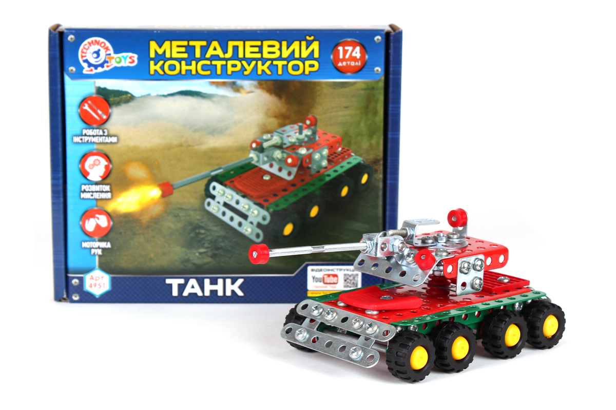 

Конструктор металл. "Танк" Технок