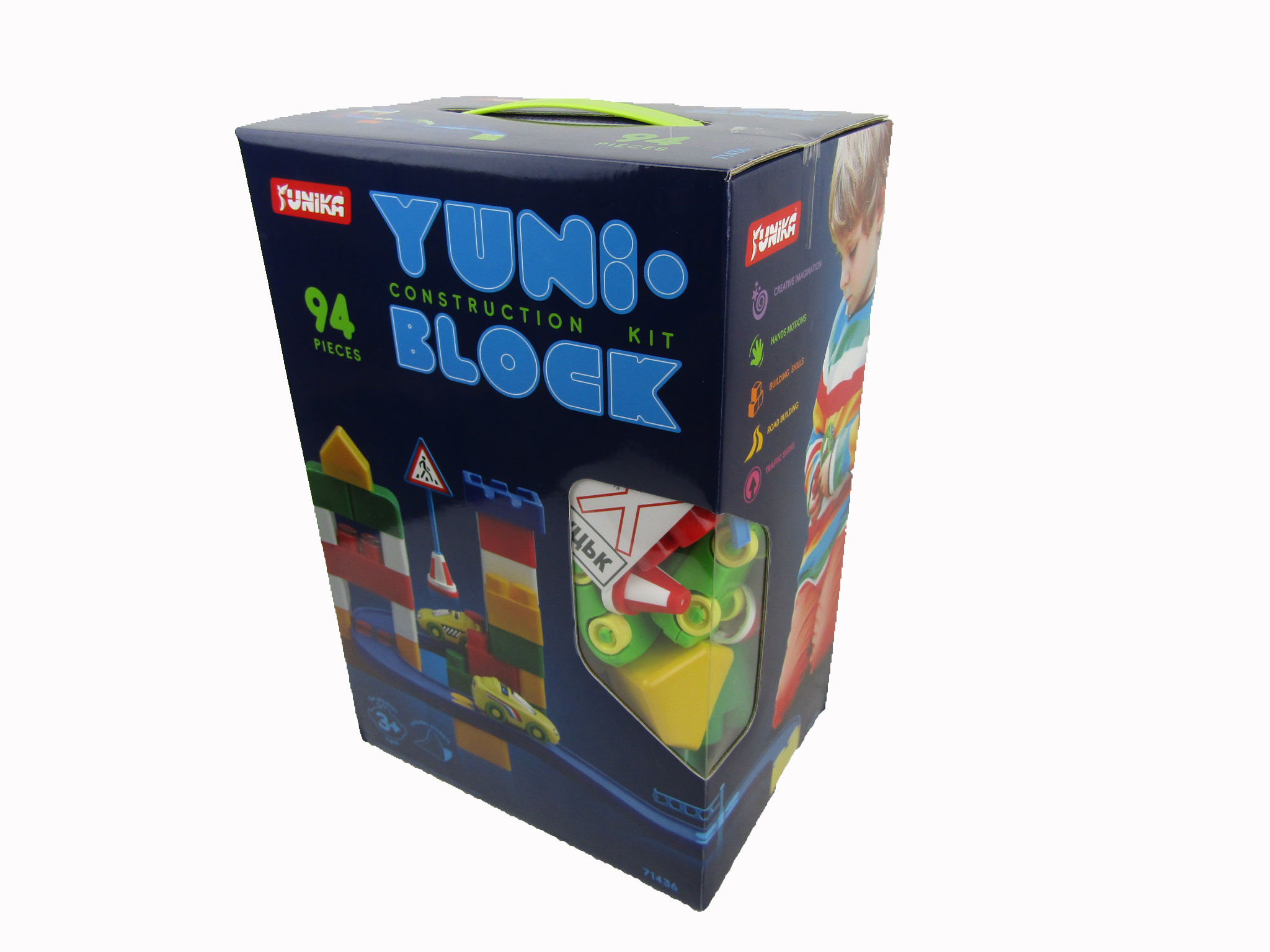 

Конструктор детский "YUNI-BLOK" 94дет. в кор. Юника