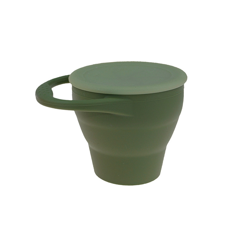 

Снечница силиконовая стакан для снеков Gornyatko 350 мл Оливка