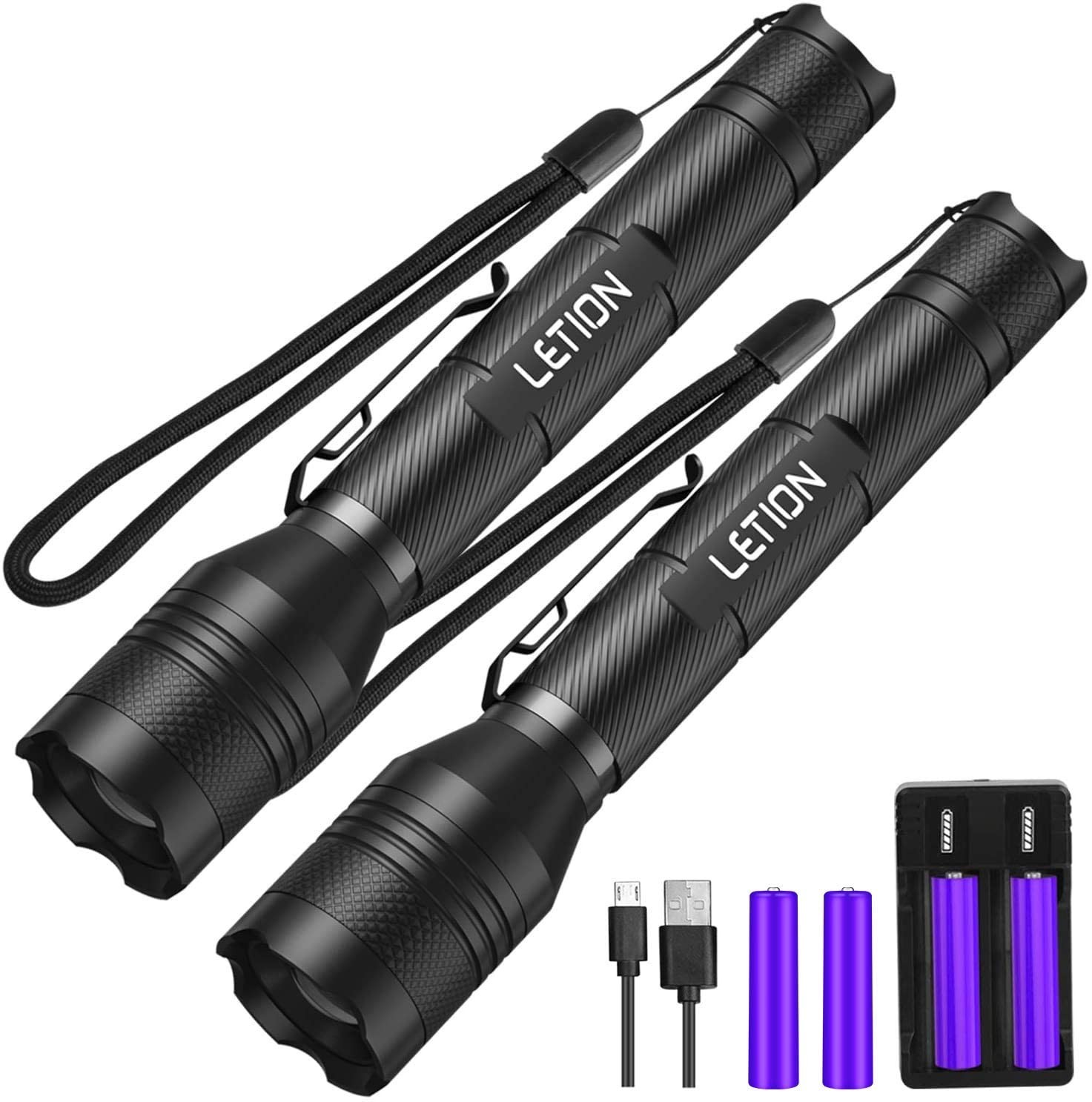 

Набор два фонаря LETION Rechargeable LED Flashlight плюс зарядка