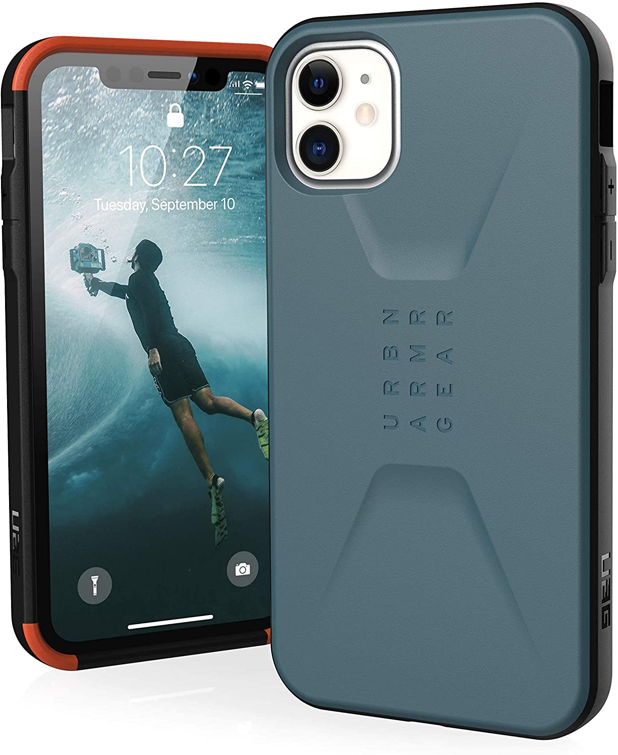 

Чехол милитари противоударный UAG Civilian для Iphone 11 (6.1") Slate