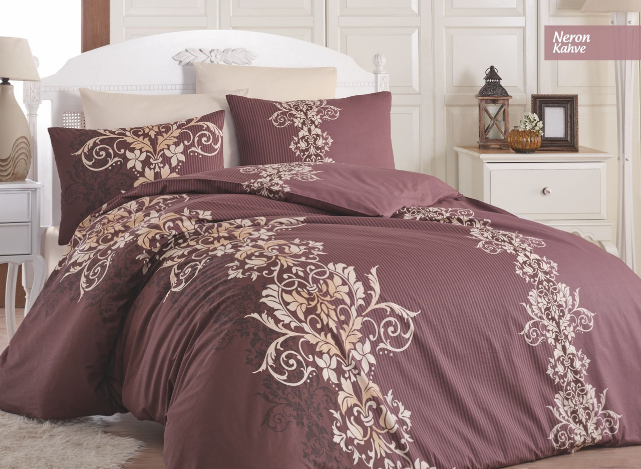 

Постельное белье Ecosse Ranforce 160х220 Neron-kahve