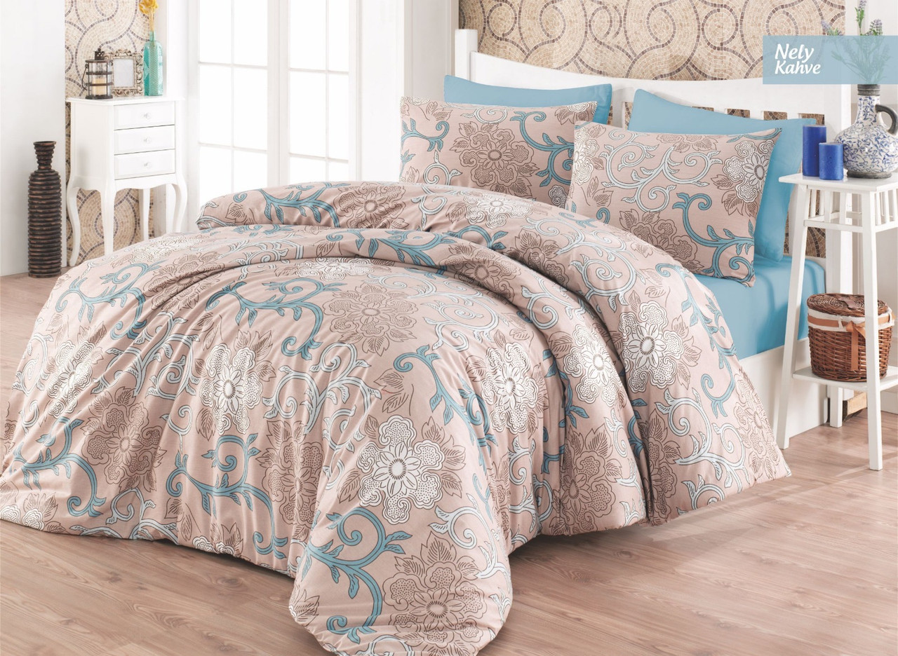 

Постельное белье Ecosse Ranforce 200х220 Nely-kahve