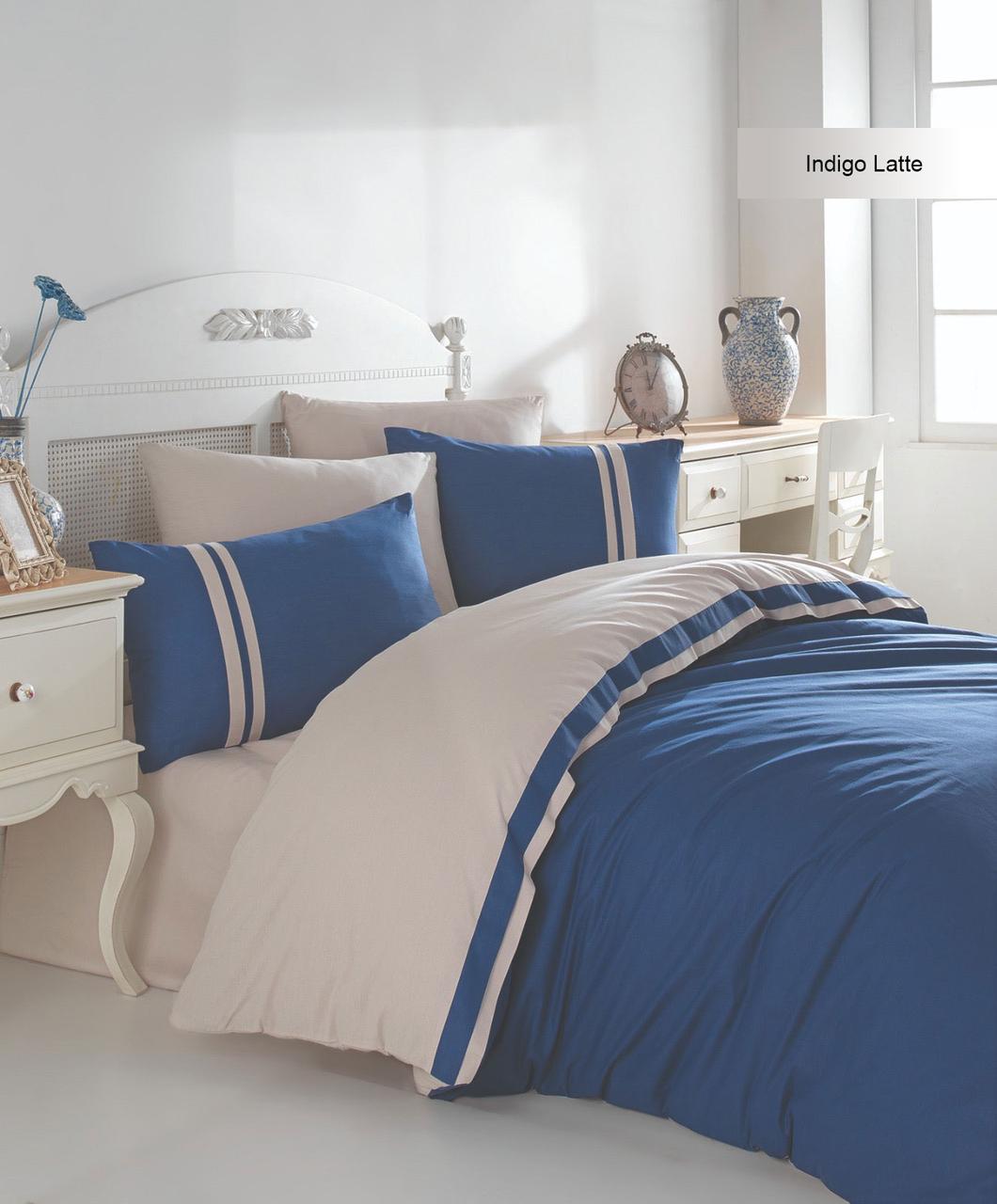 

Постельное белье Ecosse Ranforce 200х220 Indigo-latte