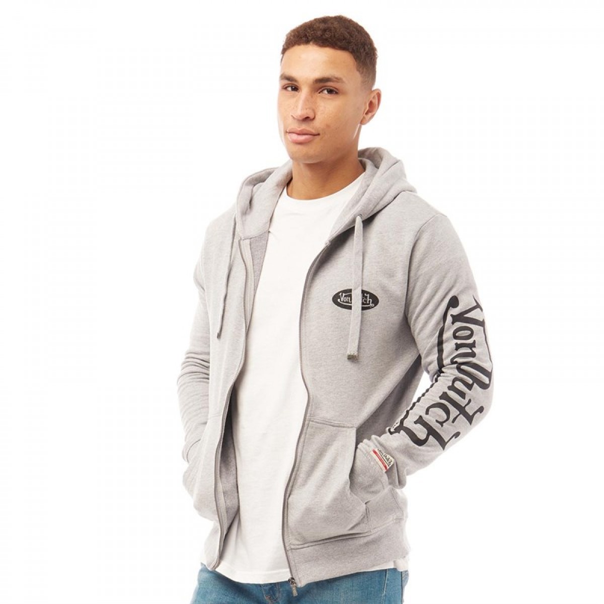 

Толстовка Von Dutch V-Variable Zip Sweat Grey Marl Grey Marl, S (44)