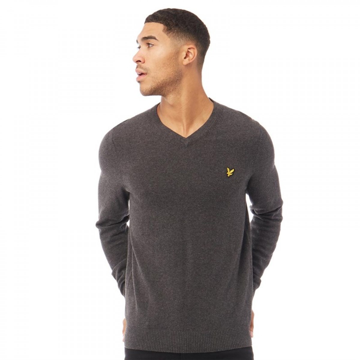 

Джемпер Lyle And Scott Vintage Cotton Merino V-Neck Charcoal Marl Charcoal, XS (42)