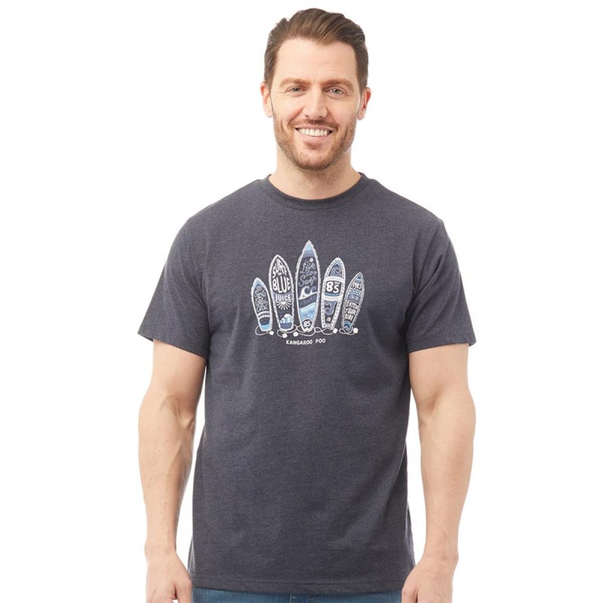 

Футболка Kangaroo Poo Surf Board Print Denim Marl Denim Blue Marl, S (44)