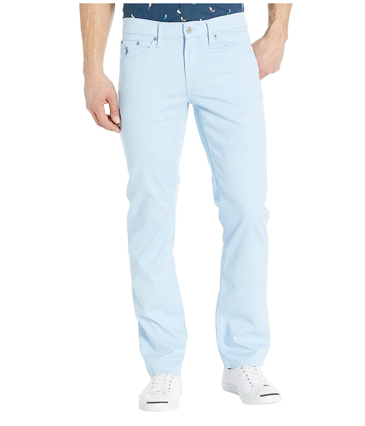 

Брюки U.S. POLO Slim Straight Stretch Five-Pocket Pants Blue Wave, 38W 32L