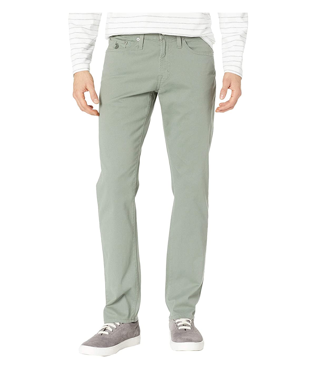 

Брюки U.S. POLO Slim Straight Stretch Five-Pocket Pants Midday Sage, 31W 32L