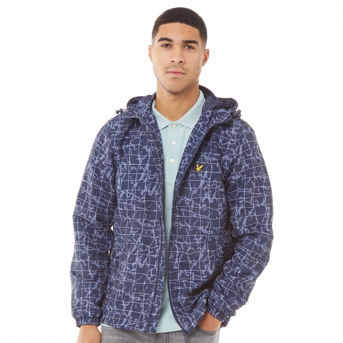 

Куртка Lyle And Scott Vintage Printed Zip Through Navy Pool Print Blue, S (44)