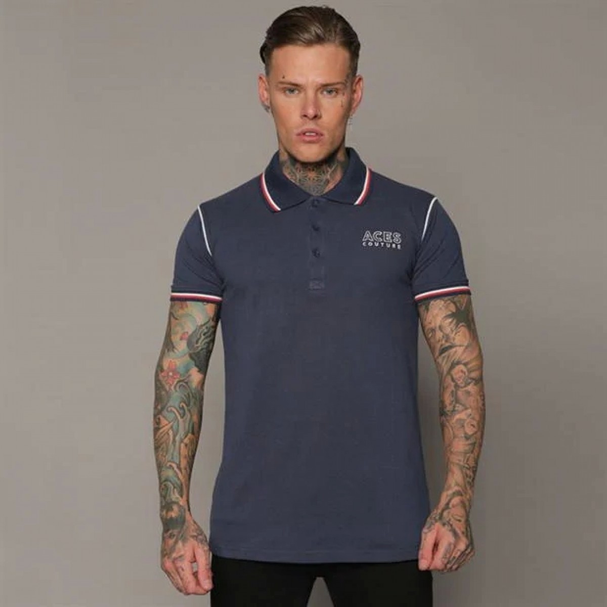 

Поло Aces Couture Statement Navy,  (44, Поло Aces Couture Statement Navy, S (44)