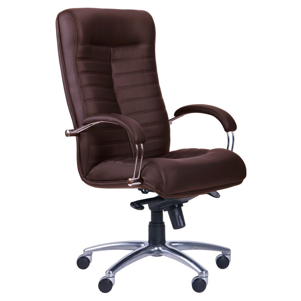 

Кресло офисное Орион HB механизм MultiBlock (MB), металл хром/кожзаменитель Неаполь N-32 коричнево-красный AMF