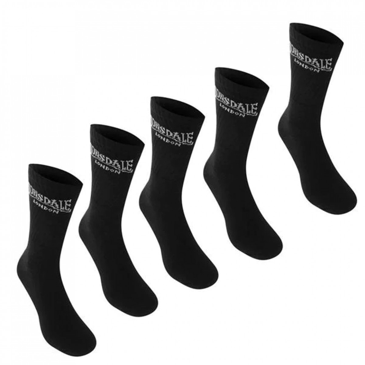 

Носки Lonsdale 5 Pack Crew Black, Носки Lonsdale 5 Pack Crew Black, 41-45