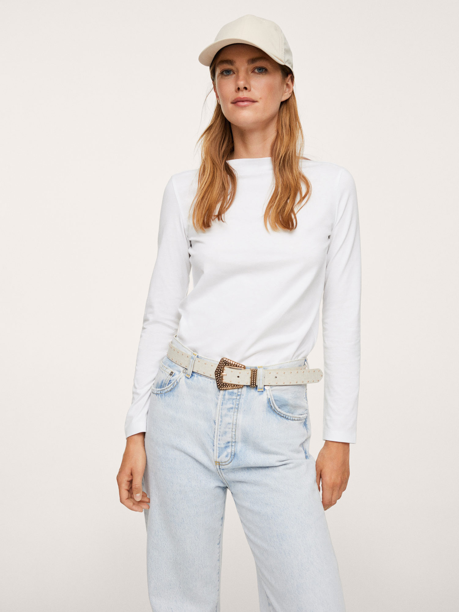 

Лонгслив Mango 17003785-01  Белый, Лонгслив Mango 17003785-01 L Белый