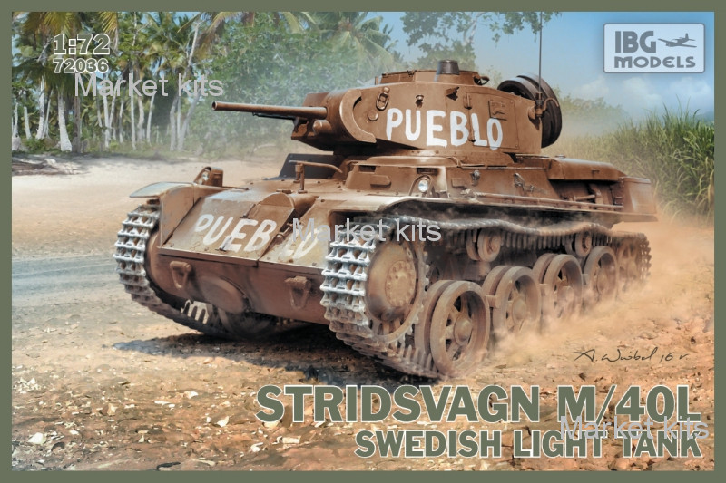 

Шведский легкий танк Stridsvagn M/40L 1:72 IBG Models (IBG72036)