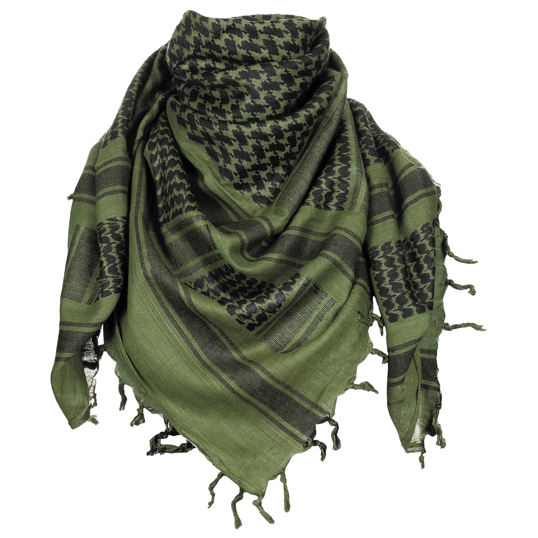 

Шарф арафатка (Шемаг) Scarf, "Shemagh", 115X110CM OD green-black Олива/Черный