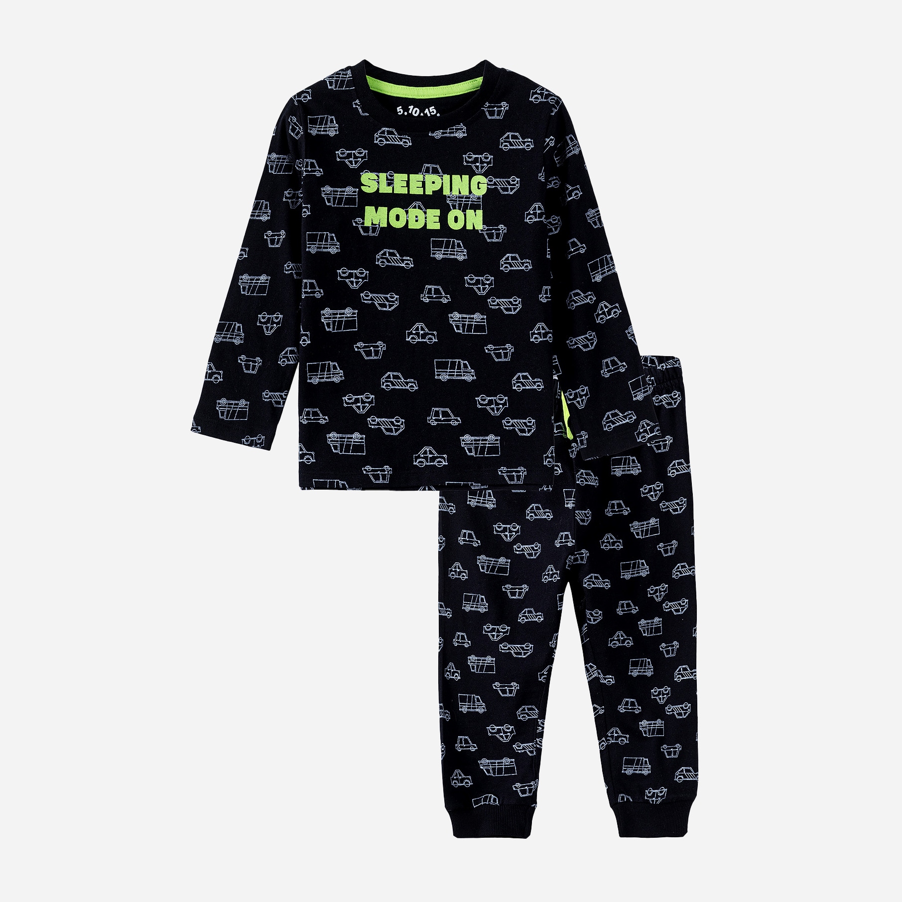 

Пижама (футболка с длинным рукавом + штаны) 5.10.15 Underwear 1W4102 122-128 см Черная