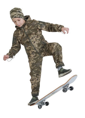 

Костюм камуфляжный ARMY KIDS Вулкан камуфляж Пиксель Soft-Shell OUTDOOR теплый на флисе 152-158 см