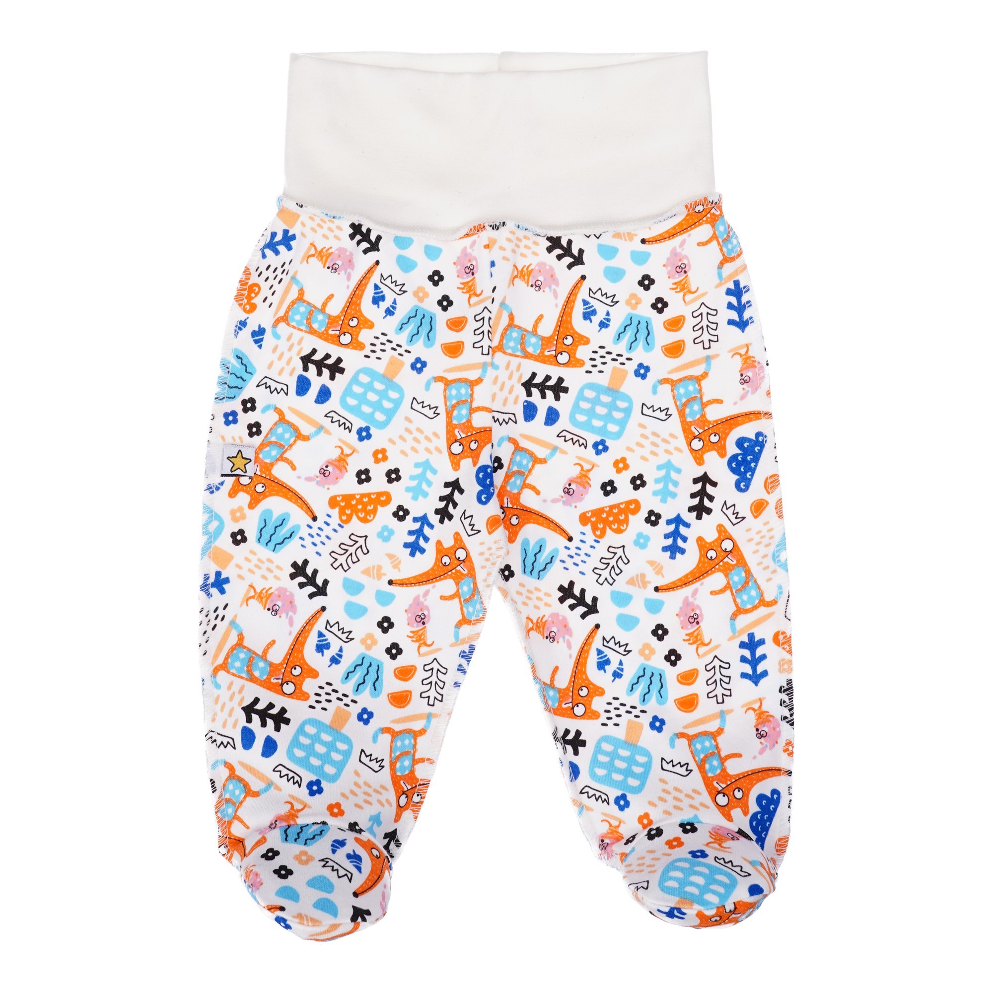 

Ползунки София Foxes 51-56 см молочный с принтом 1222