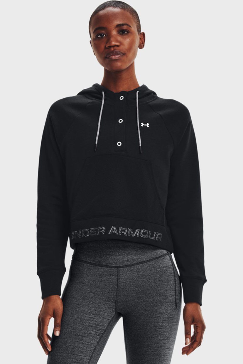 

Женское черное худи Rival Fleece Mesh Hoodie Under Armour XS 1365844-001
