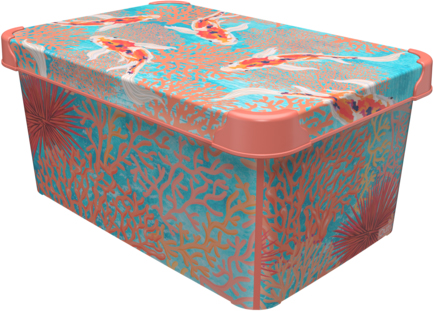 

Контейнер для хранения с крышкой Qutu Style Box Coral 10 л (STYLE BOX с/к CORAL 10л.)