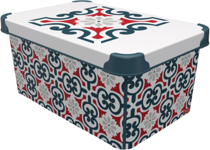 

Контейнер для хранения с крышкой Qutu Style Box Portuguese 10 л (STYLE BOX с/к PORTUGUESE 10л.)