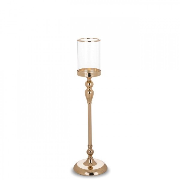 

Подсвечник металлический Flora золотой H-60 см. 34109