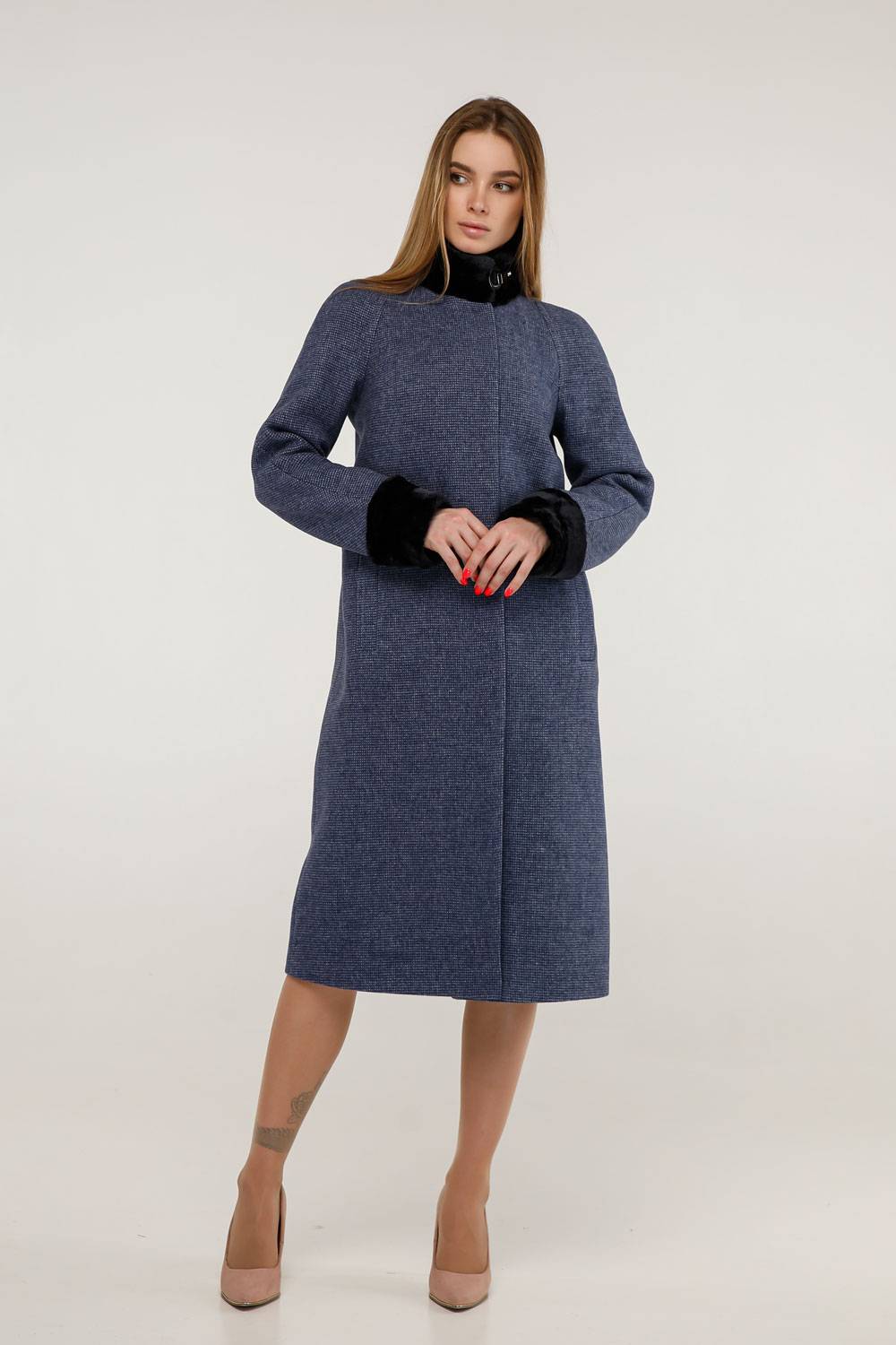 

Пальто П-1263 и/м Шерсть пальтовая W7-8232 Тон 11 54