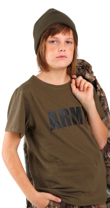 

Футболка детская ARMY KIDS ARMY цвет Хаки 116 см