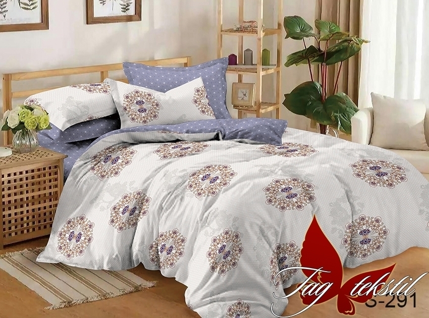 

Комплект постельного белья с компаньоном TM TAG - 1.5 спальный - Сатин Люкс - S291