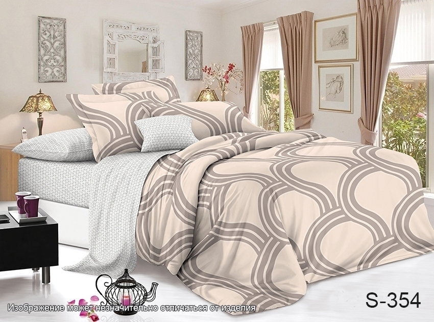 

Комплект постельного белья с компаньоном TM TAG - 1.5 спальный - Сатин Люкс - S354