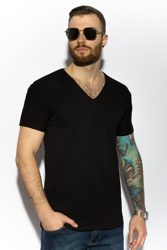 

Футболка с V-образным вырезом 85F297 (Черный) XL