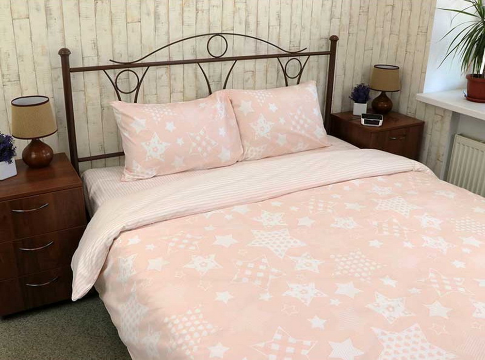 

Постельное белье Руно Beige Star Двуспальный (70х70) украина, бязь