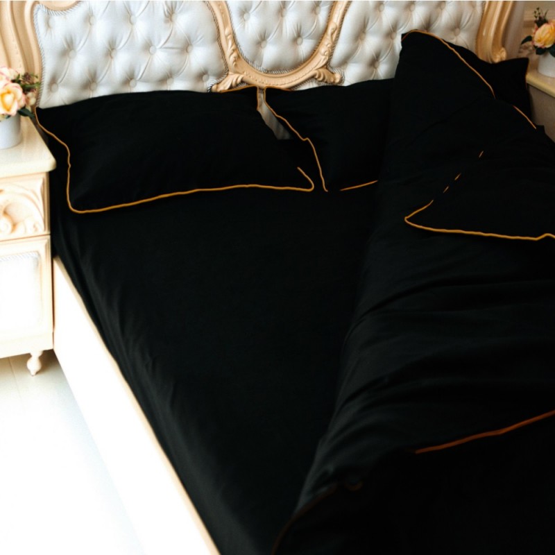 

Постельное белье MirSon Corner Black Pearl King Size италия, сатин